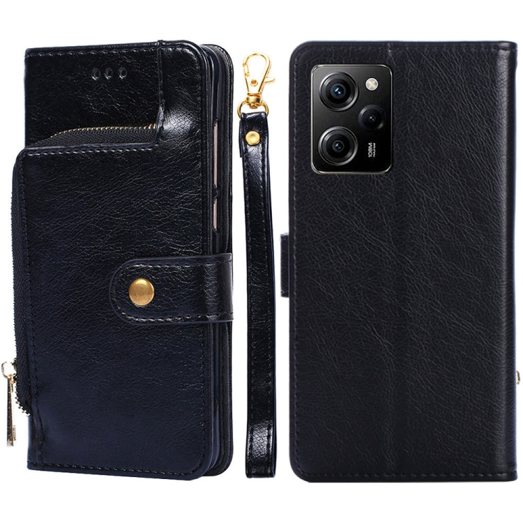 For Xiaomi Poco X5 Pro / Redmi Note 12 Pro Speed Zipper Bag Leather Phone Case