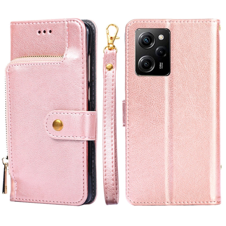For Xiaomi Poco X5 Pro / Redmi Note 12 Pro Speed Zipper Bag Leather Phone Case