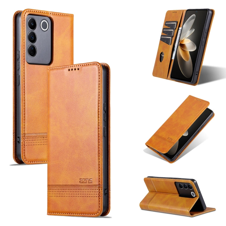 For vivo S16e AZNS Magnetic Calf Texture Flip Leather Phone Case