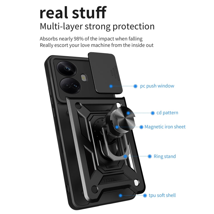 For Realme 10 Pro+ 5G Sliding Camera Cover Design Phone Case