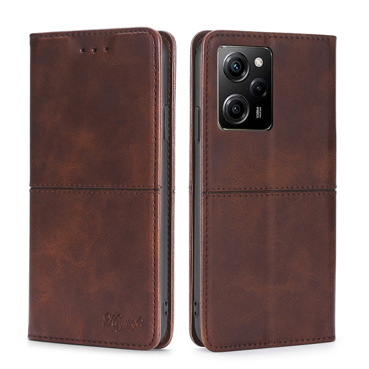 For Xiaomi Poco X5 Pro / Redmi Note 12 Pro Speed Cow Texture Magnetic Horizontal Flip Leather Phone Case