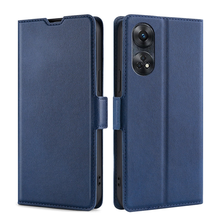 For OPPO Reno8 T 4G Ultra-thin Voltage Side Buckle Horizontal Flip Leather Phone Case