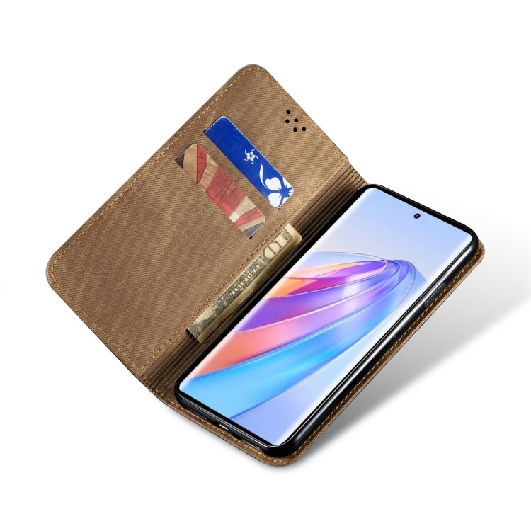 For Honor X40 Denim Texture Leather Phone Case