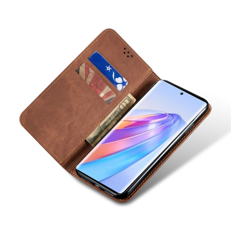 For Honor X40 Denim Texture Leather Phone Case