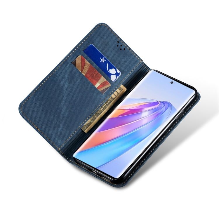 For Honor X40 Denim Texture Leather Phone Case