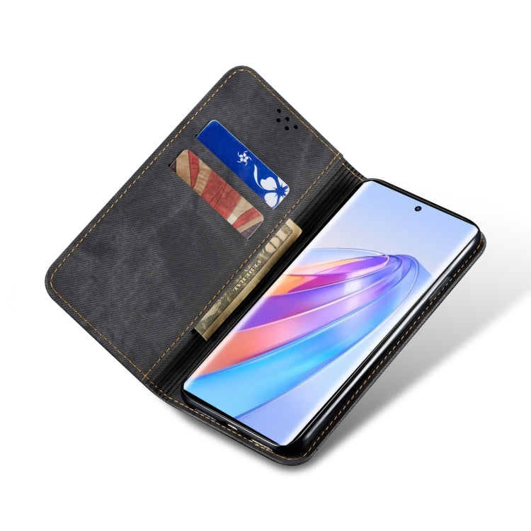 For Honor X40 Denim Texture Leather Phone Case