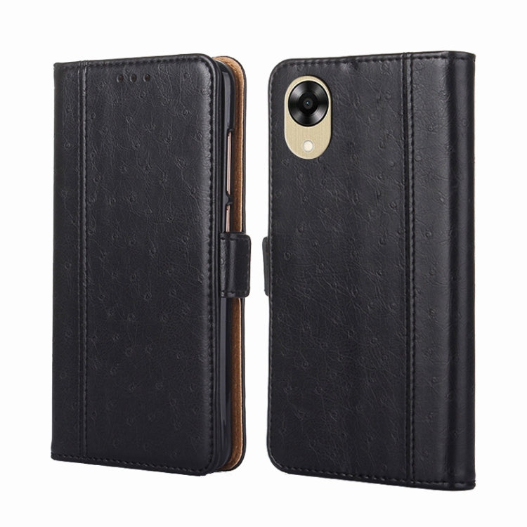 For OPPO A17k Ostrich Texture Flip Leather Phone Case