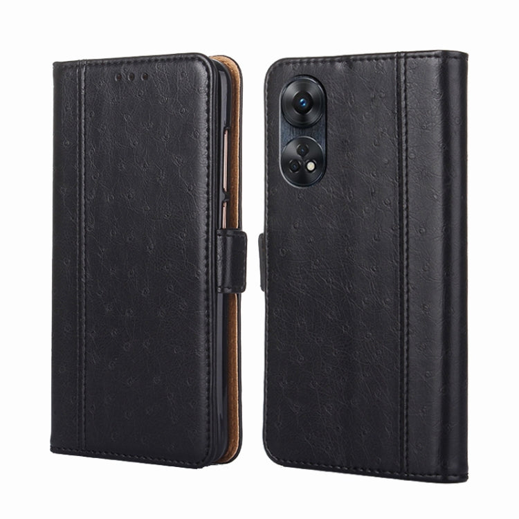 For OPPO Reno8 T 4G Ostrich Texture Flip Leather Phone Case