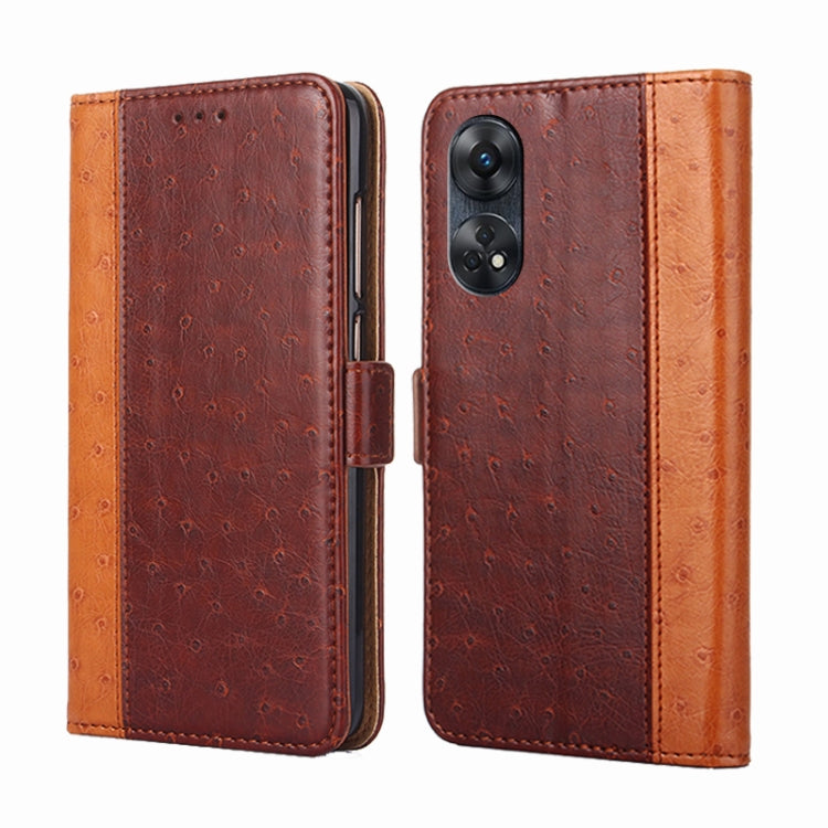 For OPPO Reno8 T 4G Ostrich Texture Flip Leather Phone Case
