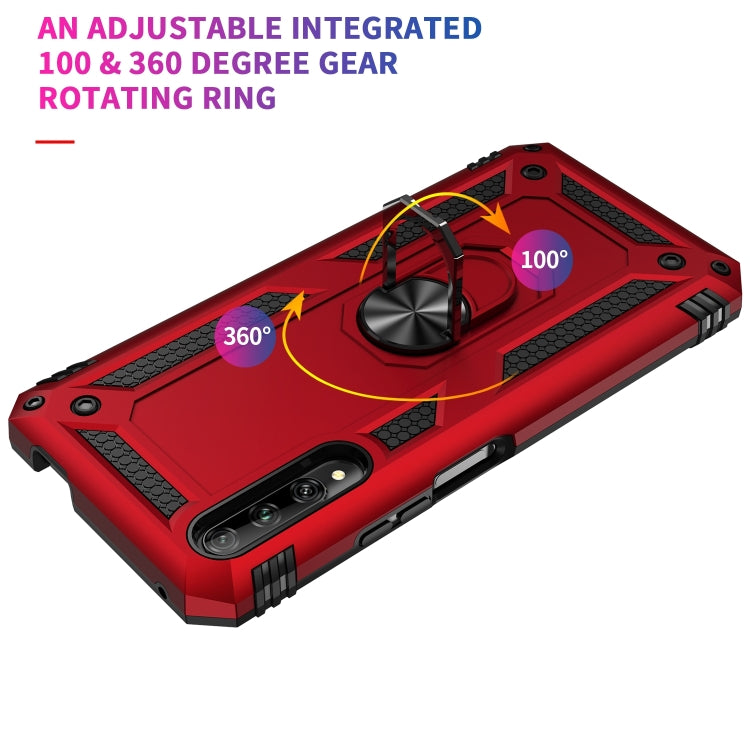 For Huawei Y9s Shockproof TPU + PC Protective Case with 360 Degree Rotating Holder