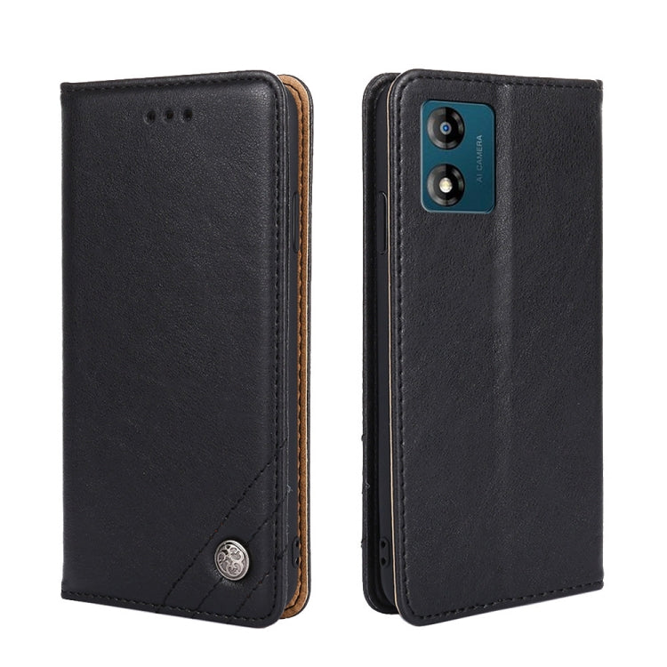For Motorola Moto E13 4G Non-Magnetic Retro Texture Leather Phone Case