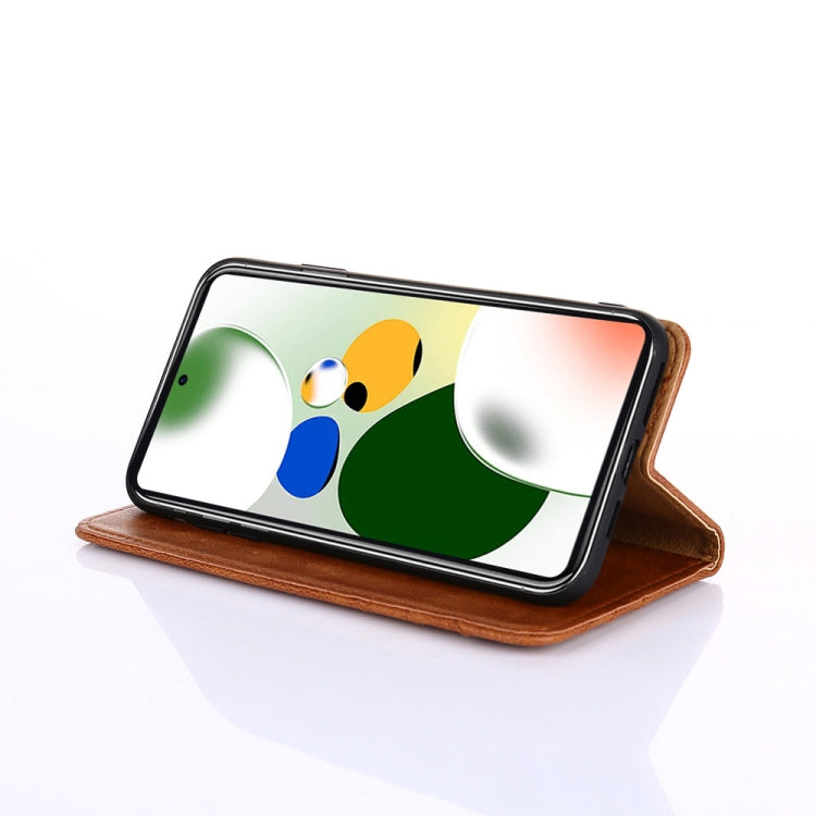 For Motorola Moto E13 4G Non-Magnetic Retro Texture Leather Phone Case