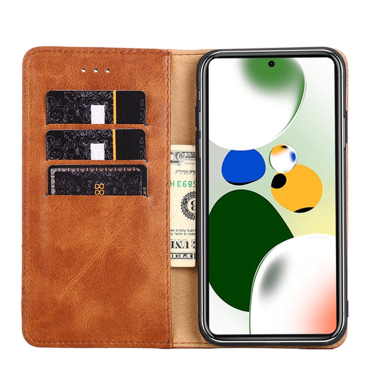 For Honor X9a 5G Non-Magnetic Retro Texture Leather Phone Case