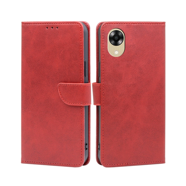 For OPPO A17k Calf Texture Buckle Flip Leather Phone Case