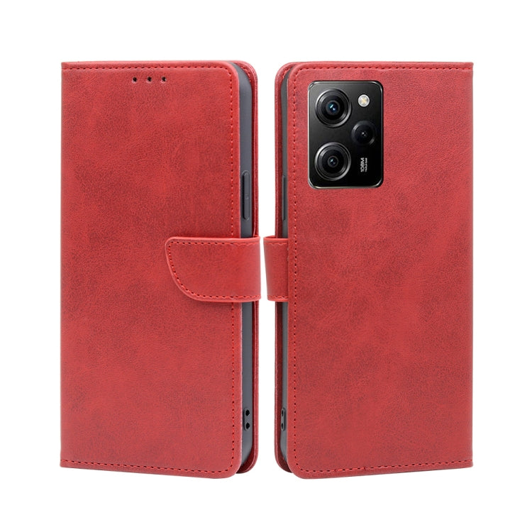 For Xiaomi Poco X5 Pro / Redmi Note 12 Pro Speed Calf Texture Buckle Flip Leather Phone Case