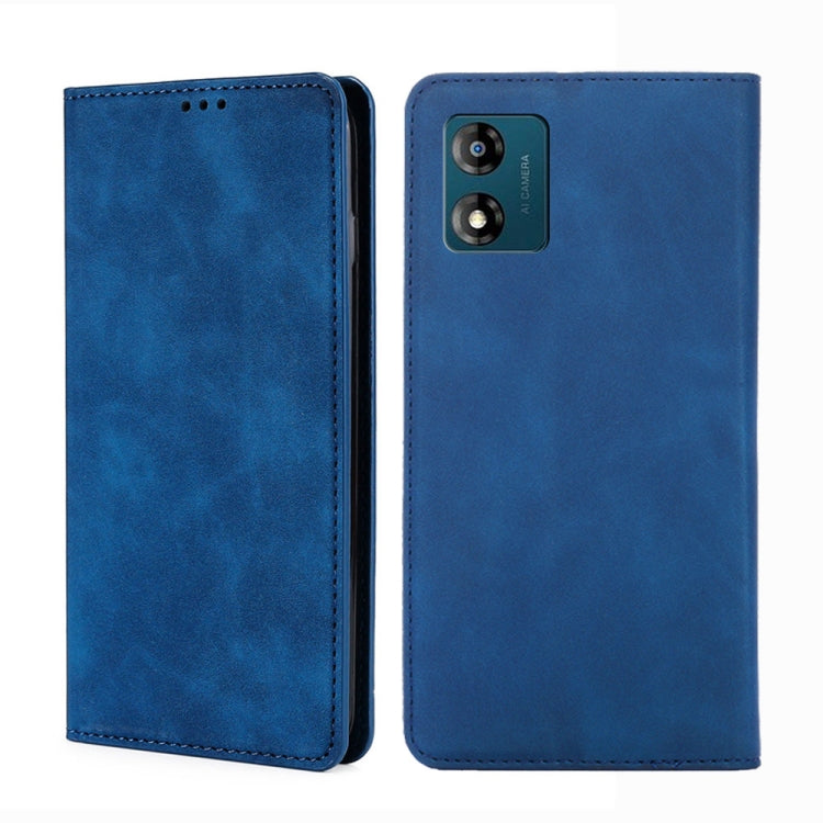 For Motorola Moto E13 4G Skin Feel Magnetic Horizontal Flip Leather Phone Case