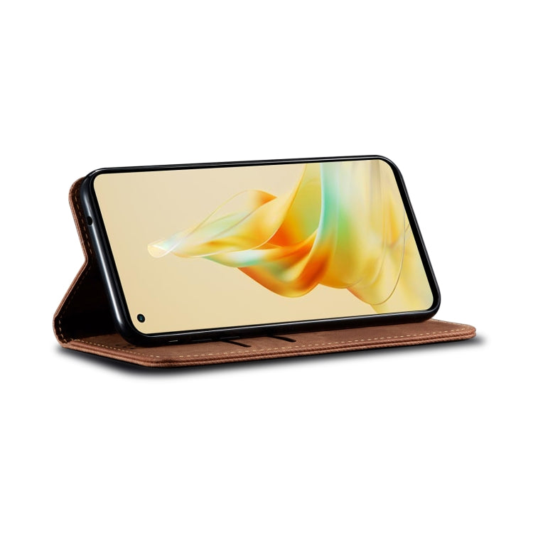 For OPPO Reno8 T 5G / A1 Pro Denim Texture Leather Phone Case
