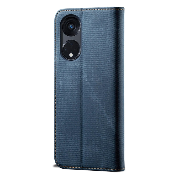 For OPPO Reno8 T 5G / A1 Pro Denim Texture Leather Phone Case