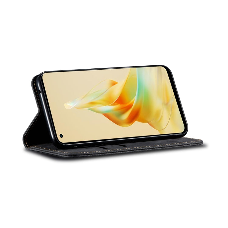 For OPPO Reno8 T 5G / A1 Pro Denim Texture Leather Phone Case