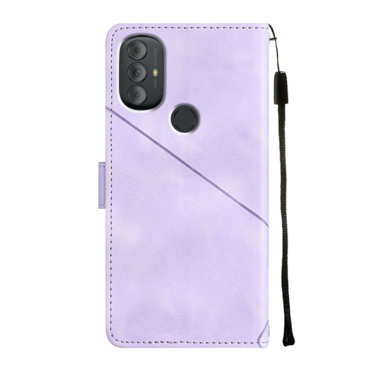 For Motorola Moto G Power 2022 Skin-feel Embossed Leather Phone Case