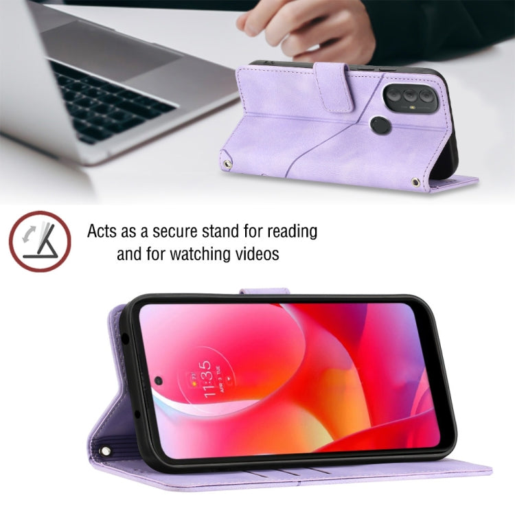 For Motorola Moto G Power 2022 Skin-feel Embossed Leather Phone Case