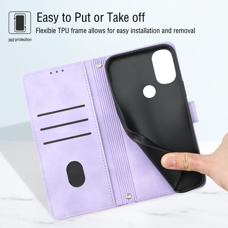 For Motorola Moto G Power 2022 Skin-feel Embossed Leather Phone Case