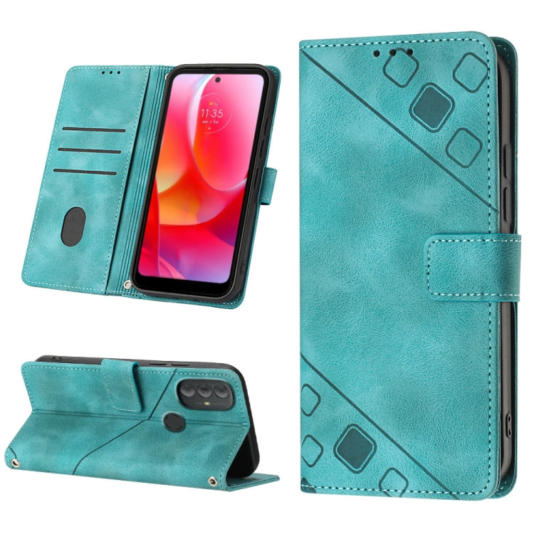 For Motorola Moto G Power 2022 Skin-feel Embossed Leather Phone Case