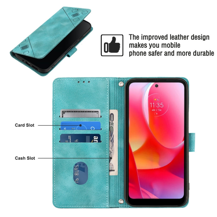 For Motorola Moto G Power 2022 Skin-feel Embossed Leather Phone Case