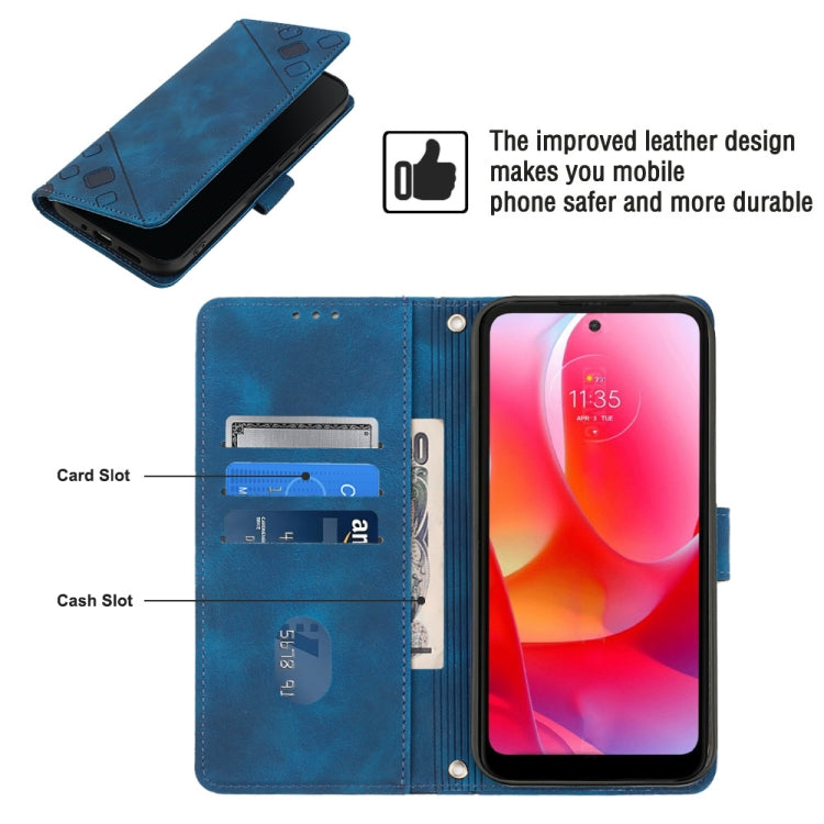 For Motorola Moto G Power 2022 Skin-feel Embossed Leather Phone Case