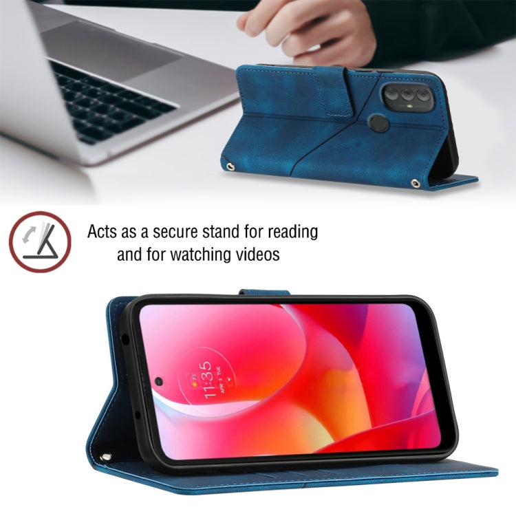 For Motorola Moto G Power 2022 Skin-feel Embossed Leather Phone Case