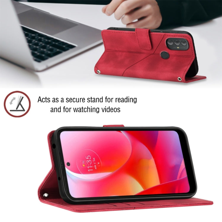 For Motorola Moto G Power 2022 Skin-feel Embossed Leather Phone Case