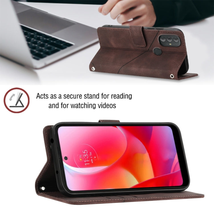 For Motorola Moto G Power 2022 Skin-feel Embossed Leather Phone Case