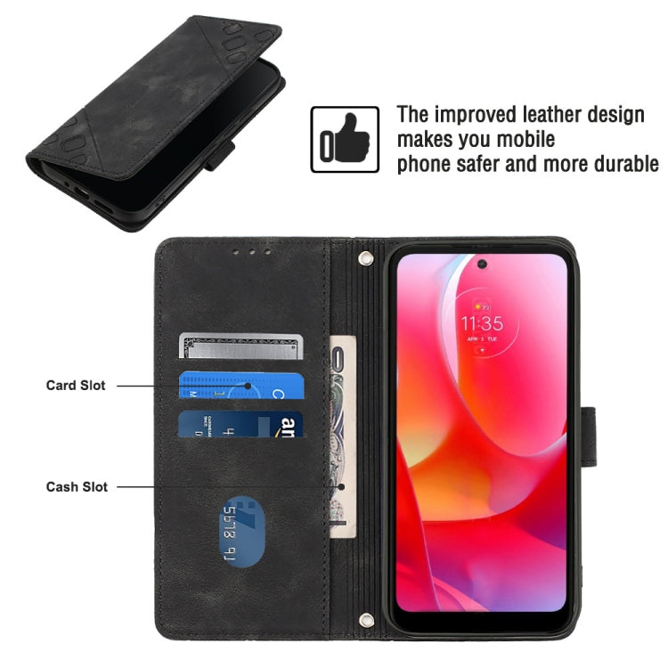 For Motorola Moto G Power 2022 Skin-feel Embossed Leather Phone Case