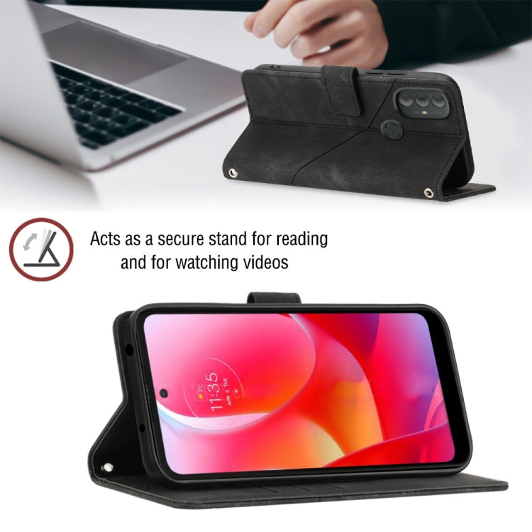 For Motorola Moto G Power 2022 Skin-feel Embossed Leather Phone Case