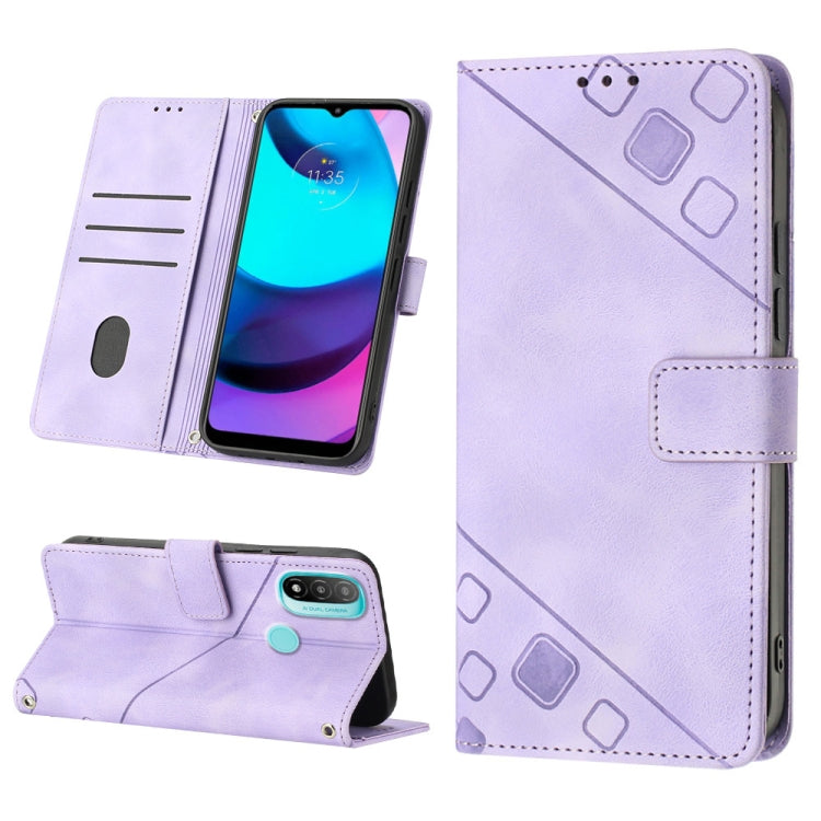 For Motorola Moto E30 / E40 / E20 Skin-feel Embossed Leather Phone Case