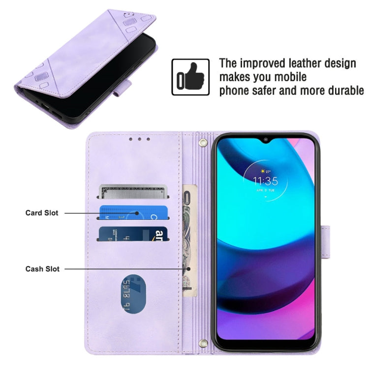 For Motorola Moto E30 / E40 / E20 Skin-feel Embossed Leather Phone Case