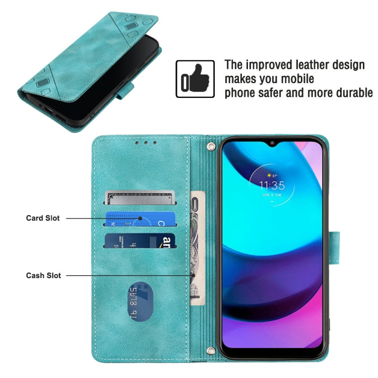 For Motorola Moto E30 / E40 / E20 Skin-feel Embossed Leather Phone Case