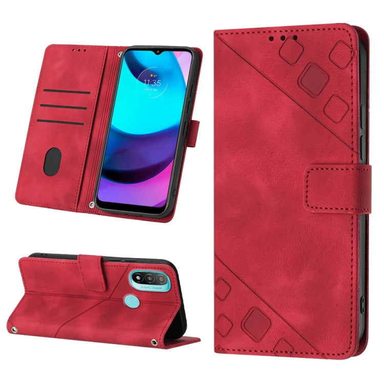 For Motorola Moto E30 / E40 / E20 Skin-feel Embossed Leather Phone Case