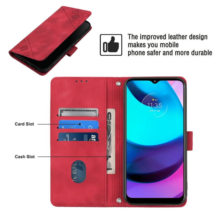 For Motorola Moto E30 / E40 / E20 Skin-feel Embossed Leather Phone Case