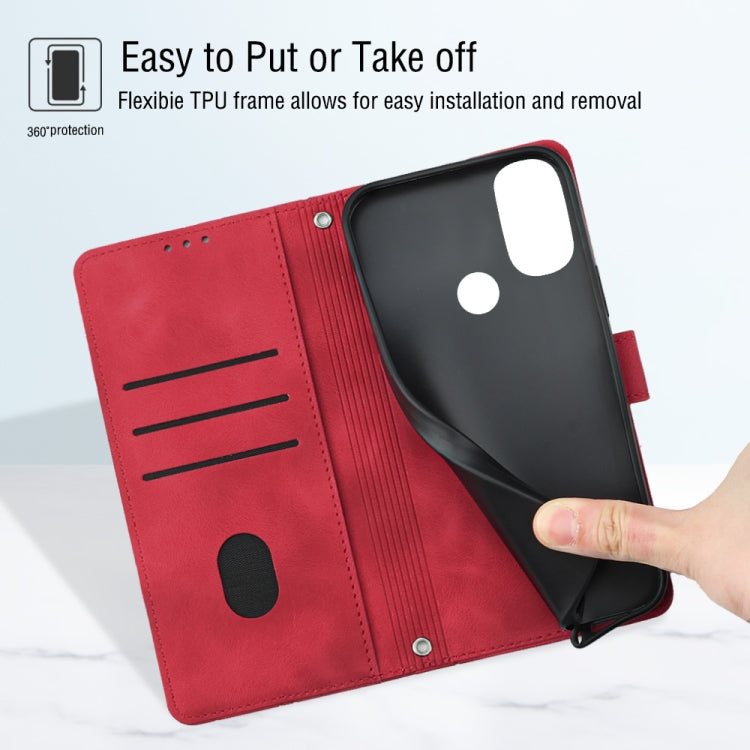 For Motorola Moto E30 / E40 / E20 Skin-feel Embossed Leather Phone Case