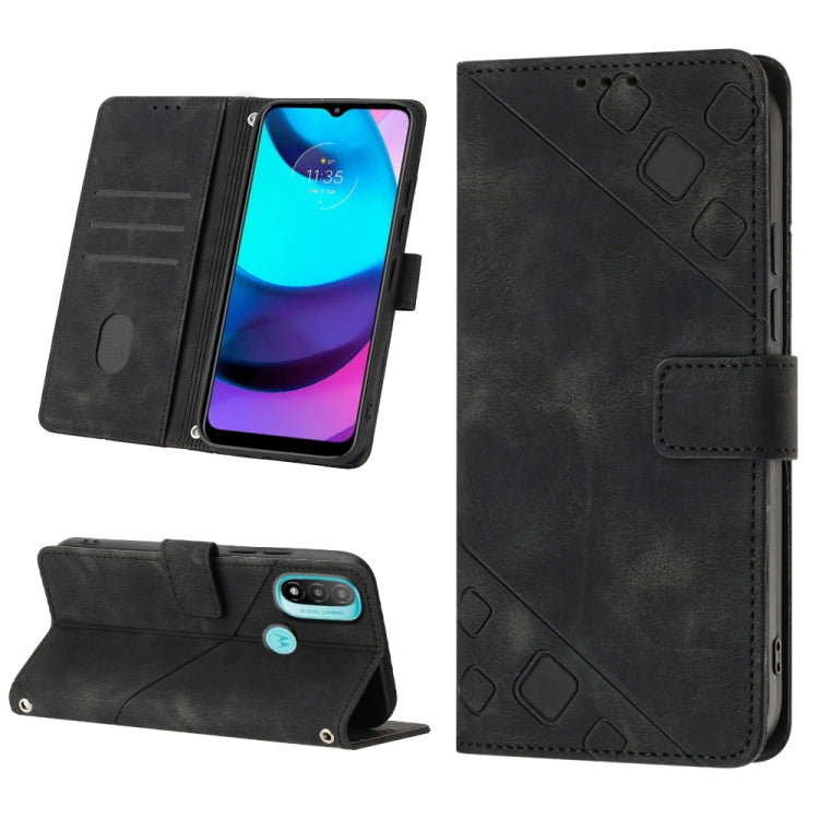 For Motorola Moto E30 / E40 / E20 Skin-feel Embossed Leather Phone Case