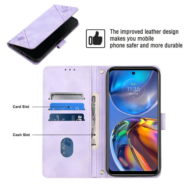 For Motorola Moto E32 4G / E32S Skin-feel Embossed Leather Phone Case