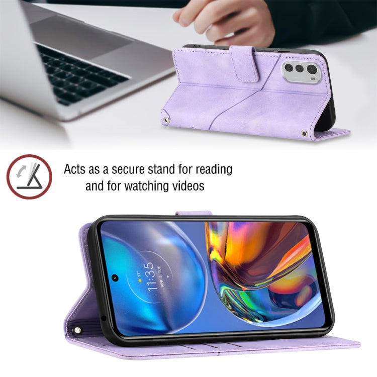 For Motorola Moto E32 4G / E32S Skin-feel Embossed Leather Phone Case