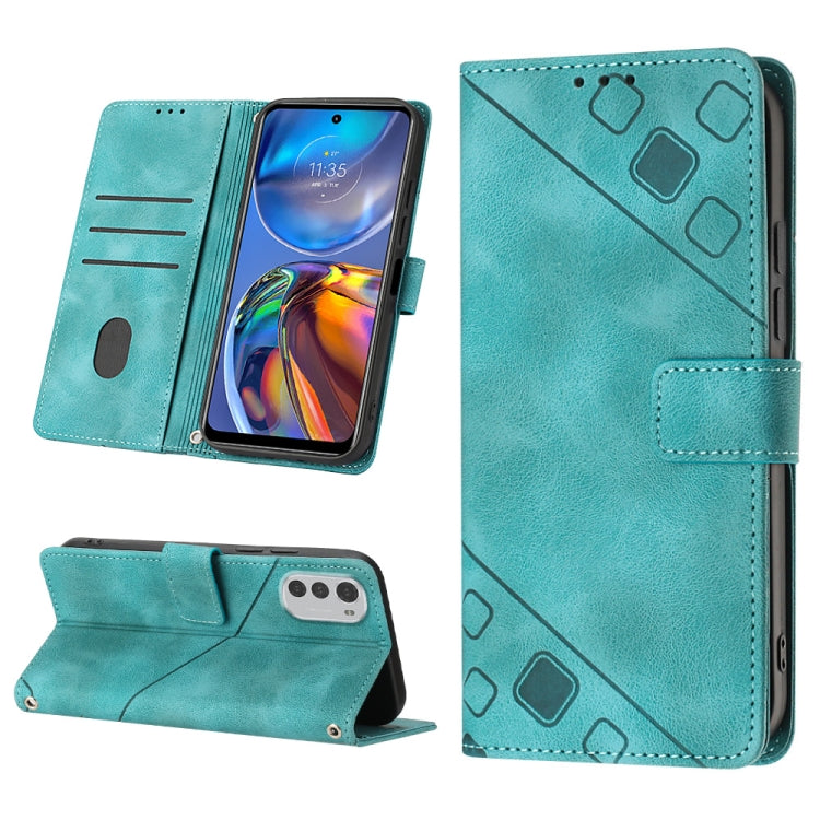 For Motorola Moto E32 4G / E32S Skin-feel Embossed Leather Phone Case