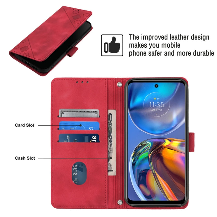 For Motorola Moto E32 4G / E32S Skin-feel Embossed Leather Phone Case