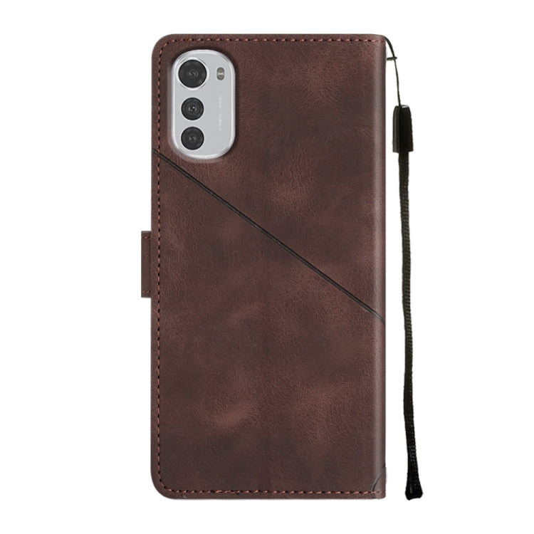 For Motorola Moto E32 4G / E32S Skin-feel Embossed Leather Phone Case