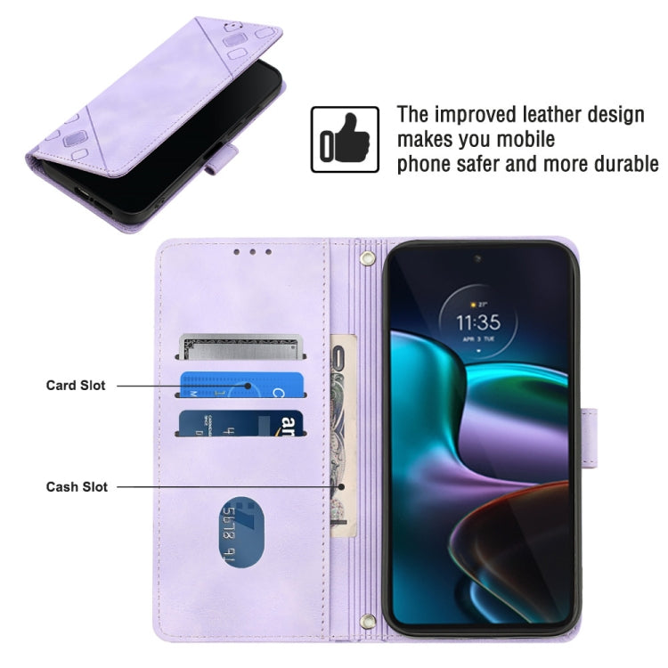 For Motorola Moto Edge 30 Skin-feel Embossed Leather Phone Case