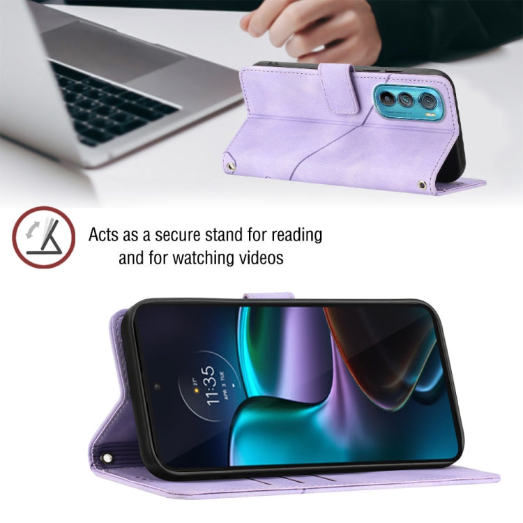 For Motorola Moto Edge 30 Skin-feel Embossed Leather Phone Case