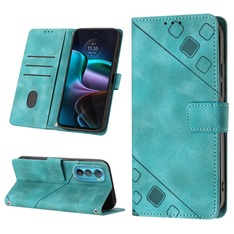 For Motorola Moto Edge 30 Skin-feel Embossed Leather Phone Case