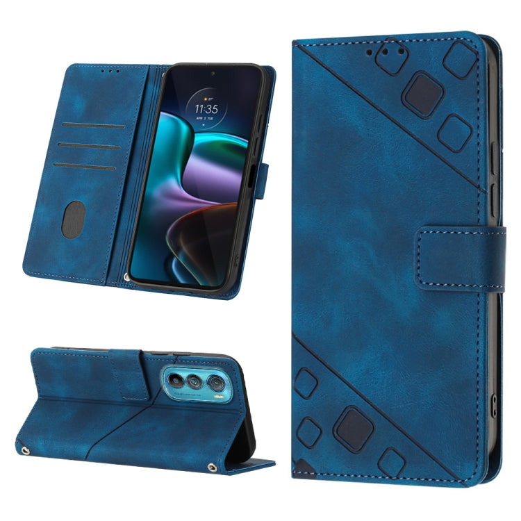 For Motorola Moto Edge 30 Skin-feel Embossed Leather Phone Case